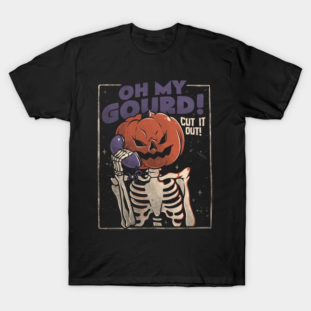 Oh My Gourd - Evil Halloween Pumpkin Skull Gift T-Shirt by eduely